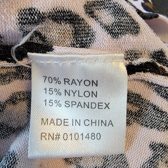 Pierre‎ New York Sz M Animal Print Beaded Light Weight Sweater Top Rayon Blend - Picture 5 of 8